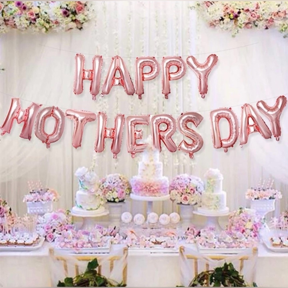 NEW Happy Mothers Day Balloons Mothers Day Banner 16” Inch Foil Balloon Letters